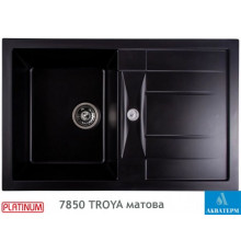 Гранітна кухонна мийка Platinum 7850 TROYA матова Чорна