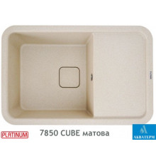 Гранітна кухонна мийка Platinum 7850 CUBE матова Сафарі