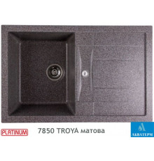 Гранітна кухонна мийка Platinum 7850 TROYA матова Мікс