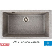 Гранітна кухонна мийка Platinum 7945 Paruana матова Сіра