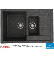 Гранитная кухонная мойка Platinum 7850W TOSKANA матовая Графит