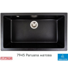 Гранітна кухонна мийка Platinum 7945 Paruana матова Чорна Gold