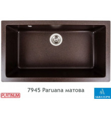 Гранітна кухонна мийка Platinum 7945 Paruana матова Шоколад