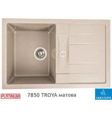 Гранітна кухонна мийка Platinum 7850 TROYA матова Титан