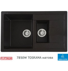 Гранітна кухонна мийка Platinum 7850W TOSKANA матова Шоколад