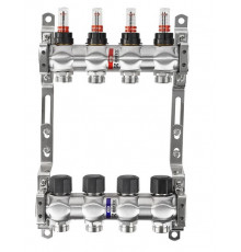 Коллекторный блок RAFTEC с расходомерами на 4 выхода 