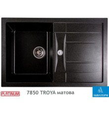 Гранітна кухонна мийка Platinum 7850 TROYA матова Чорна Gold