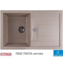 Гранітна кухонна мийка Platinum 7850 TROYA матова Сафарі