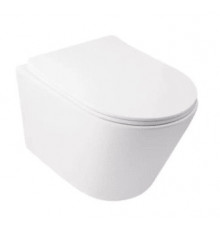 Подвесной унитаз Qtap Swan Ultra Quiet с сиденьем Soft-close QT16335179W