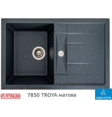 Гранітна кухонна мийка Platinum 7850 TROYA матова Антрацит