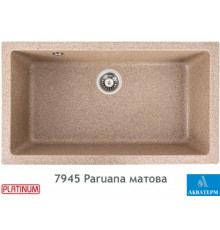 Гранітна кухонна мийка Platinum 7945 Paruana матова Карамель