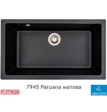 Гранітна кухонна мийка Platinum 7945 Paruana матова Чорна